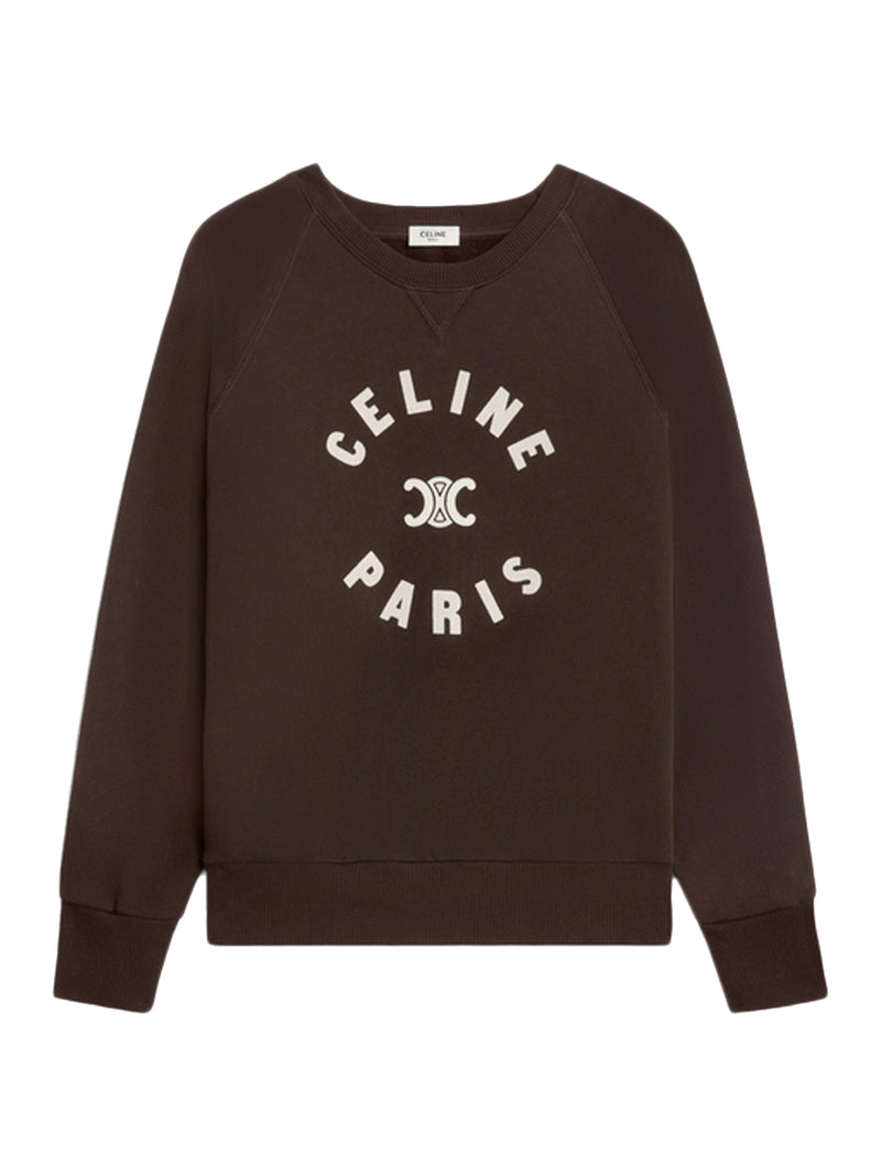 CELINE TRIOMPHE COTTON FLEECE SWEATSHIRT