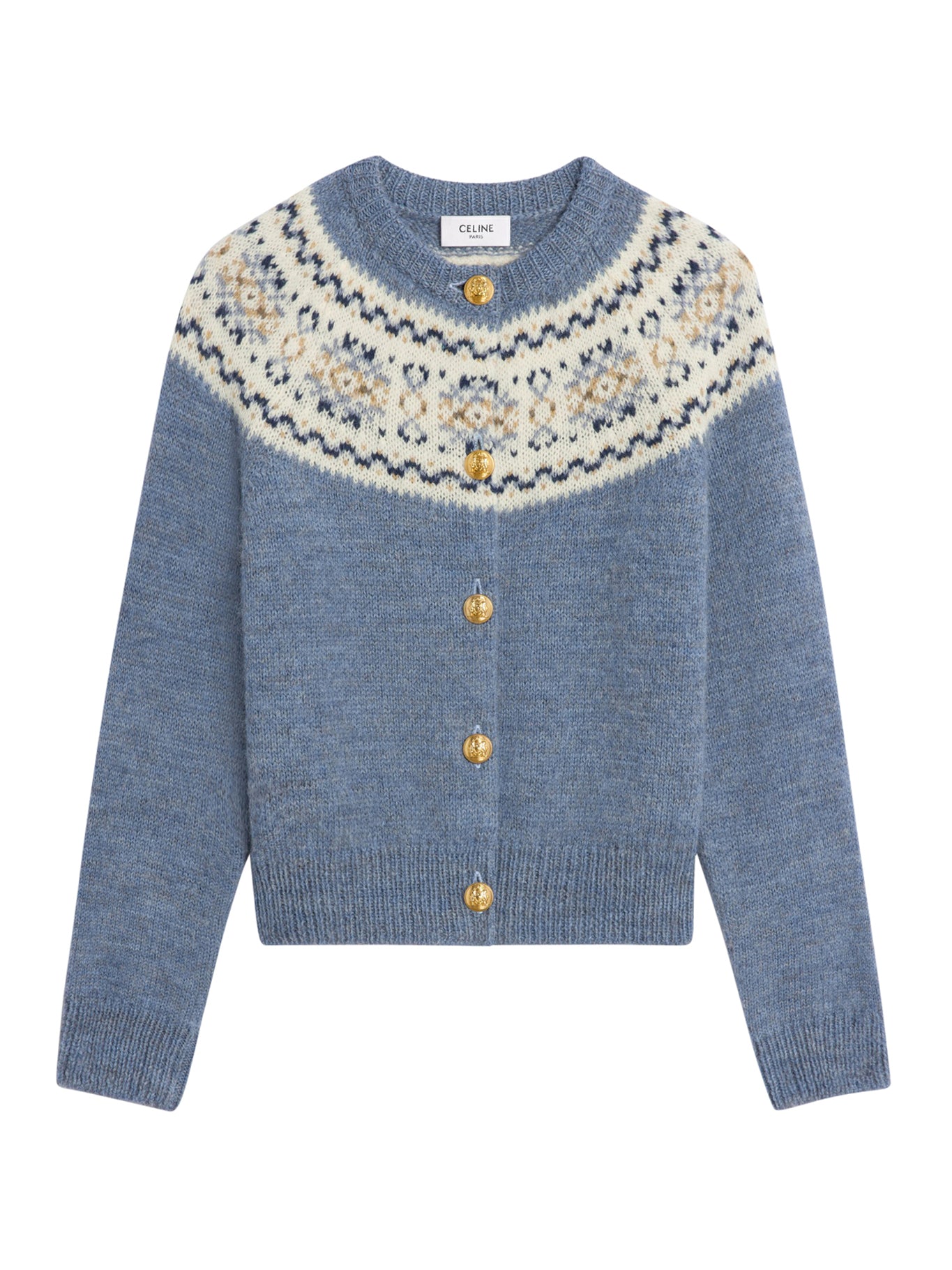 TRIOMPHE “FAIR ISLE” WOOL CARDIGAN