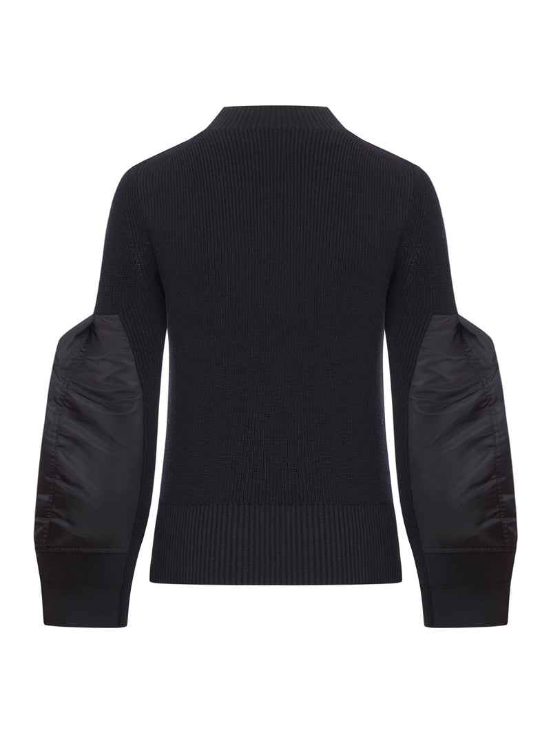 nylon sleeved sweater