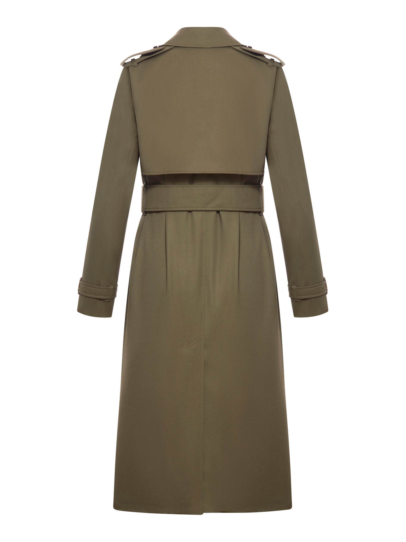 Long trench coat in cotton blend