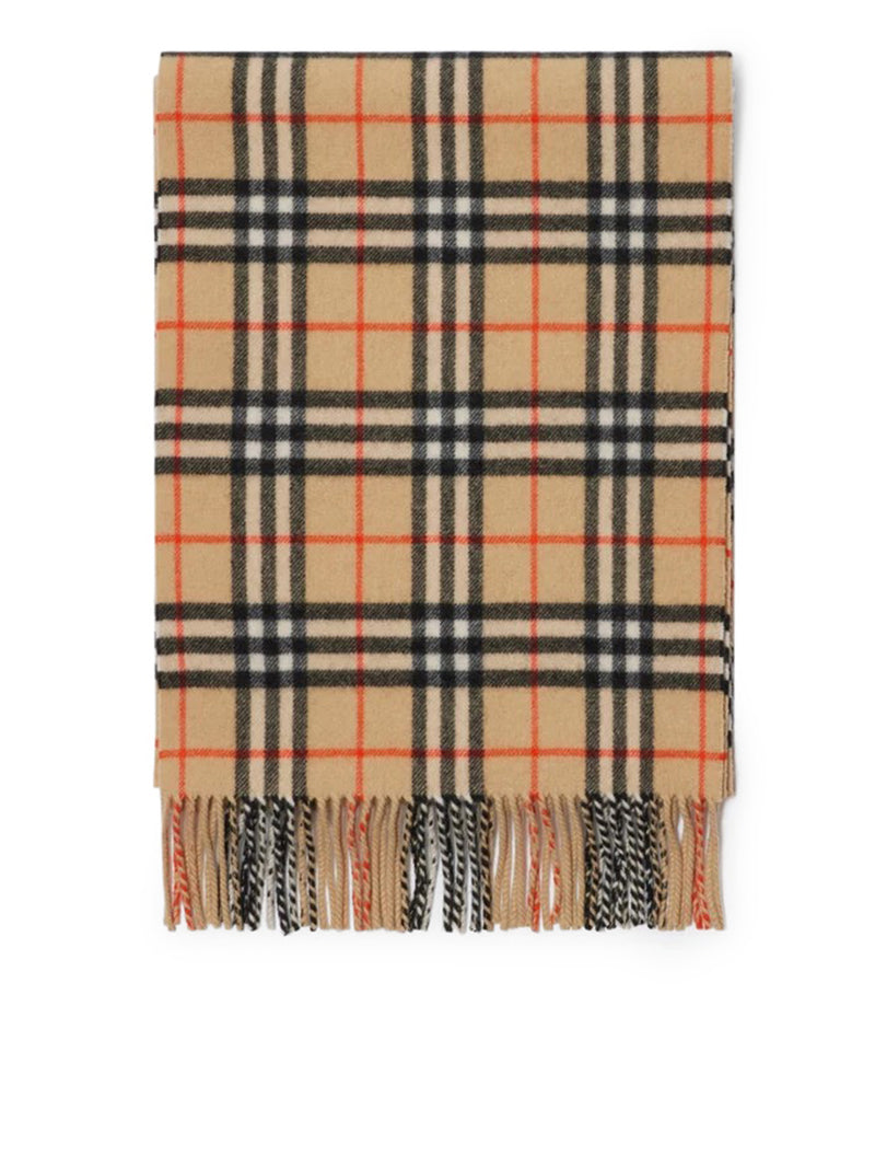 CHECK CASHMERE SCARF