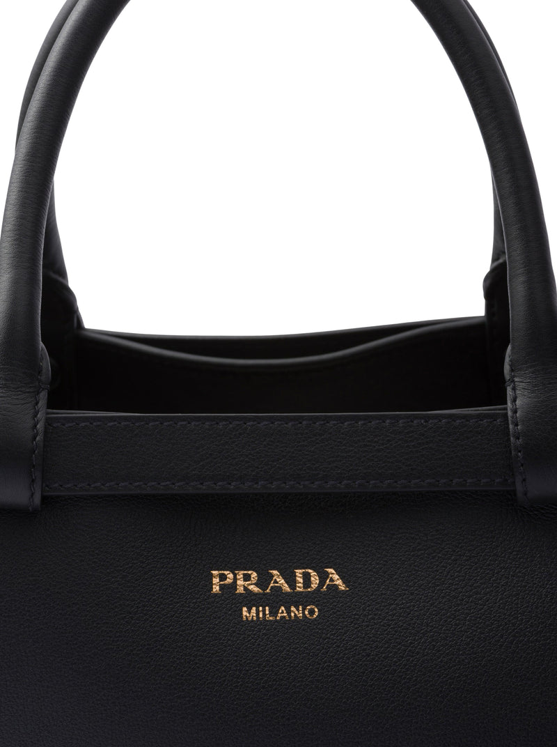 Prada Buckle medium leather bag with double belt