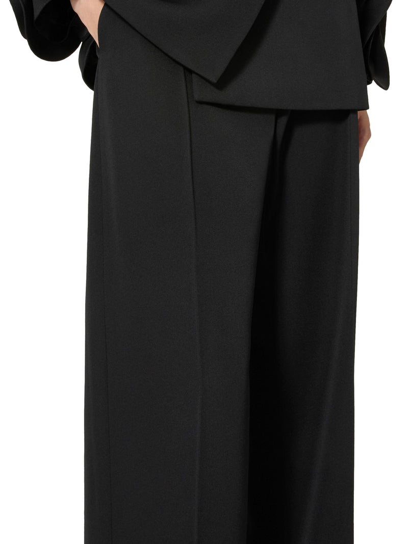 Black wool trousers