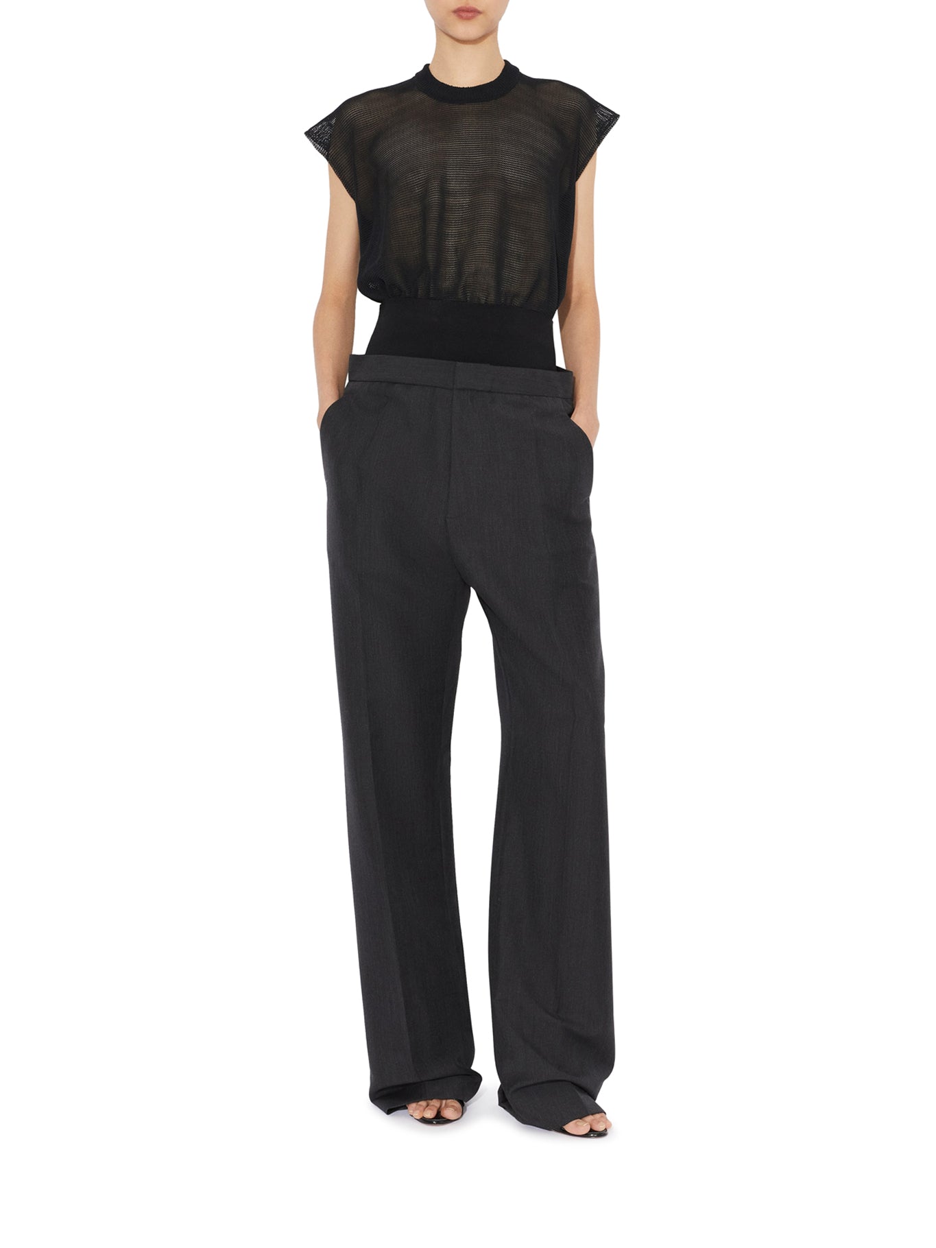 TAILORED TROUSERS WITH KNIT BAND