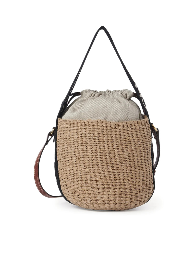 WOODY SMALL BASKET BAG IN NATURAL FIBRES