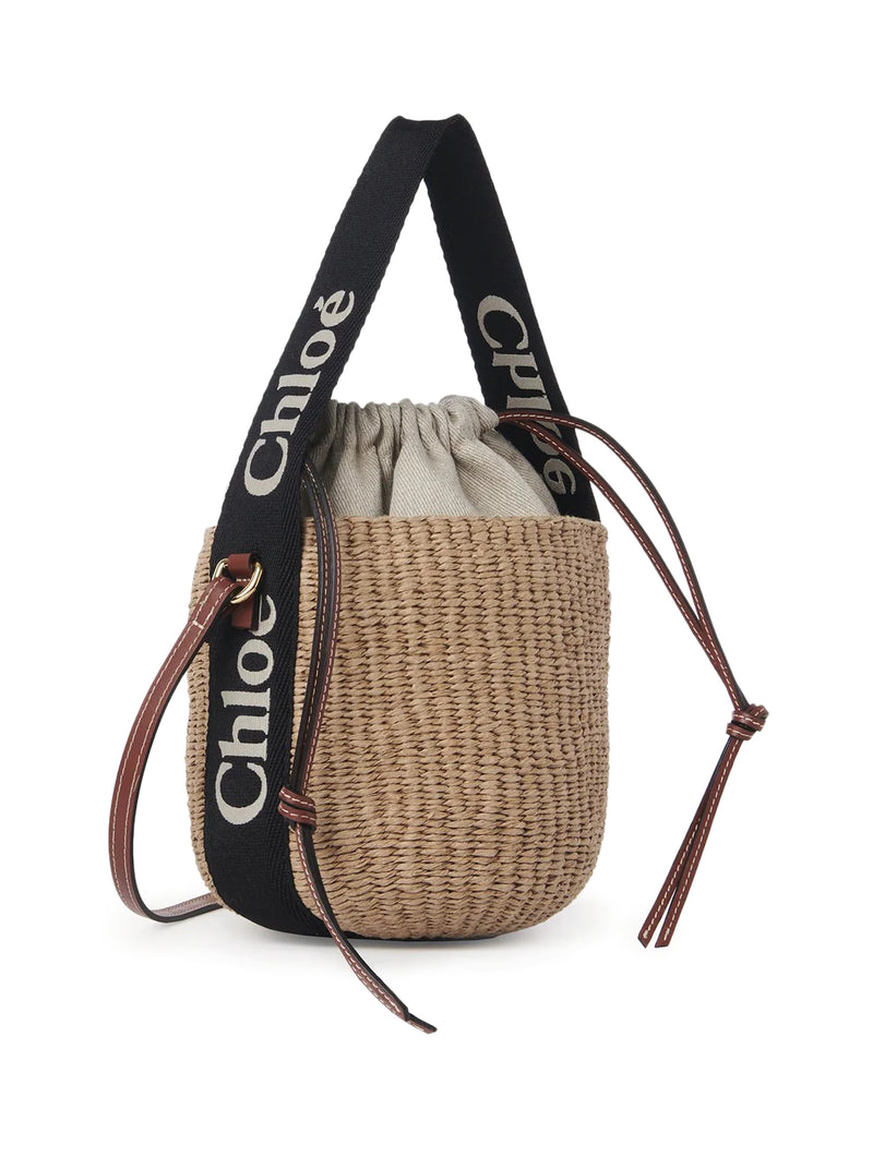 WOODY SMALL BASKET BAG IN NATURAL FIBRES