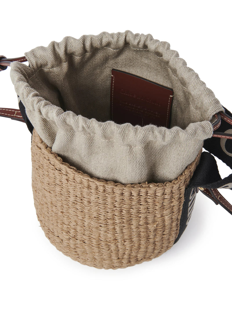 WOODY SMALL BASKET BAG IN NATURAL FIBRES