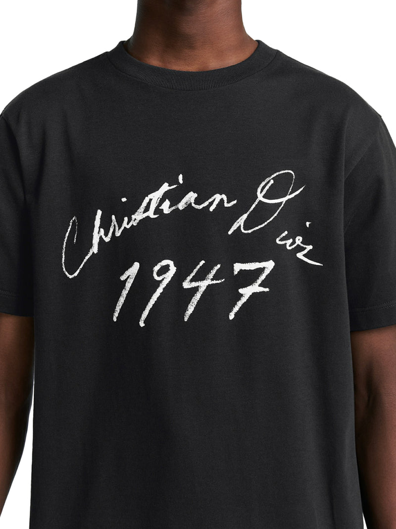 Relaxed fit T-shirt with handwritten Christian Dior signature