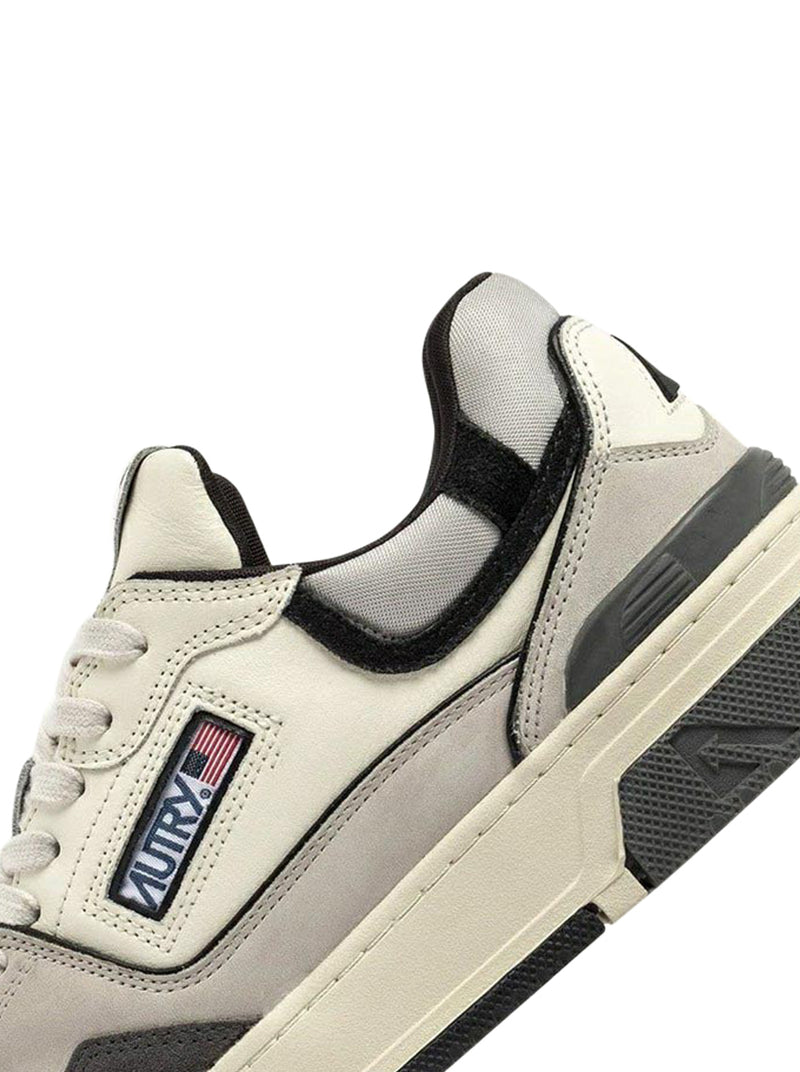 CLC LOW GREY AND BLACK SUEDE AND NUBUCK TRAINERS