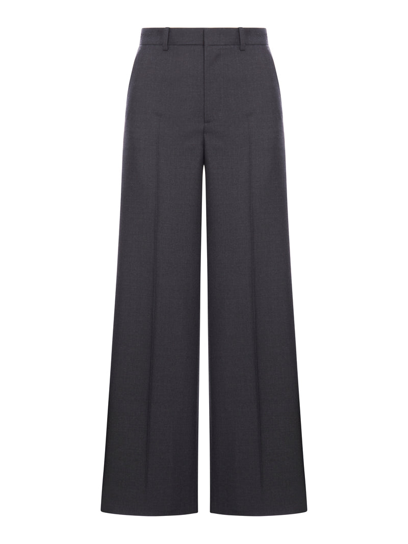 Wool gabardine trousers