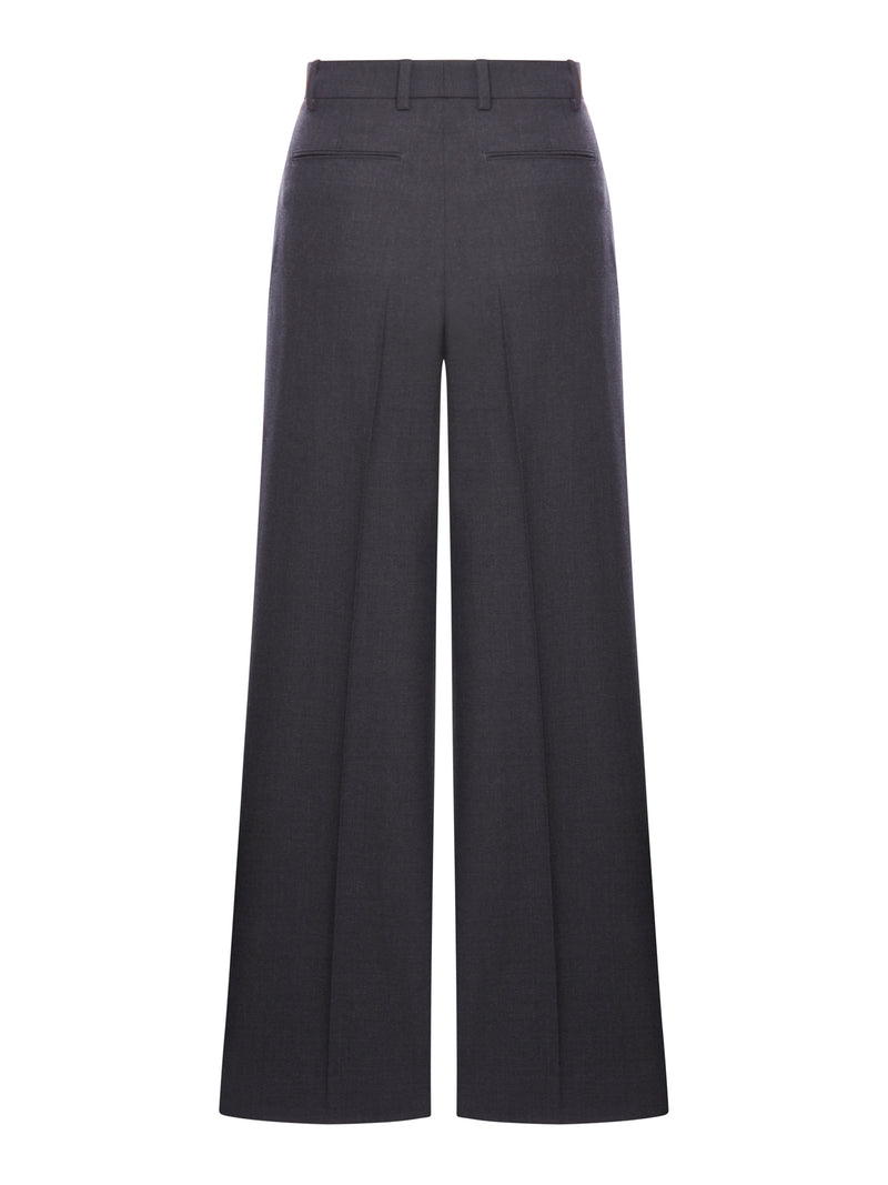 Wool gabardine trousers