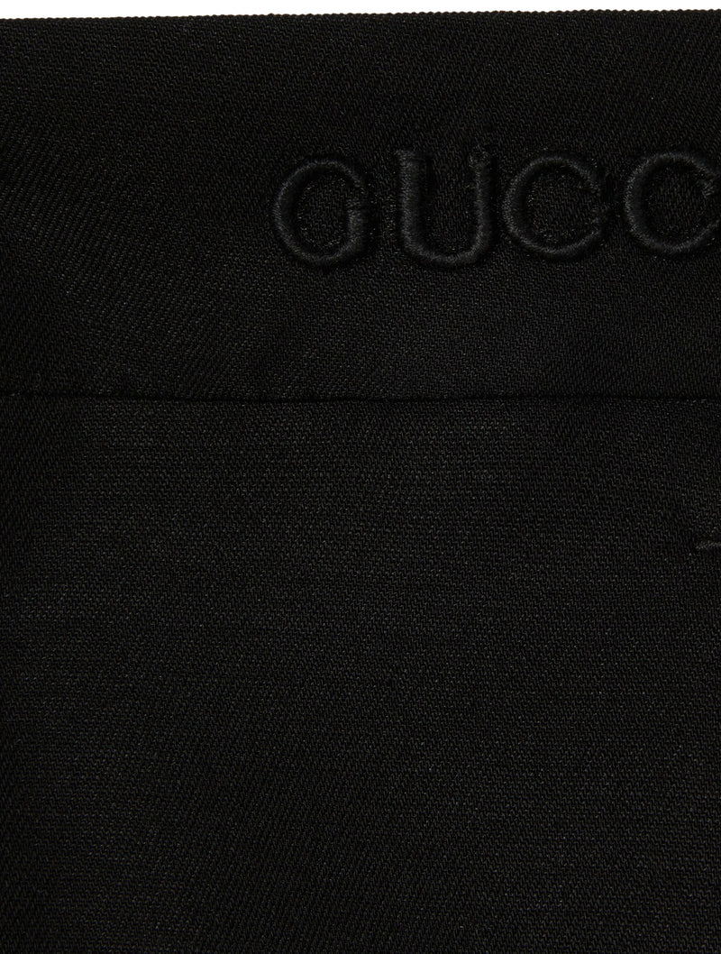 WOOL PANT WITH GUCCI EMBROIDERY