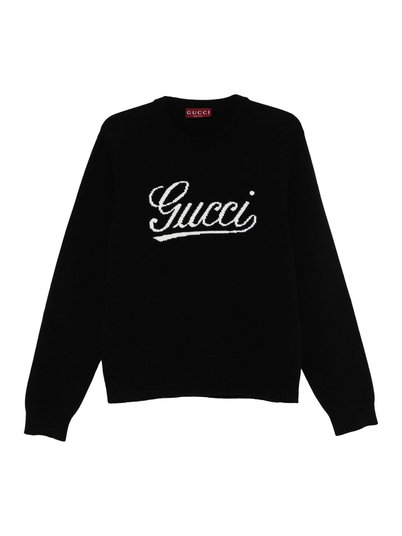 Gucci black sweater with logo best sale