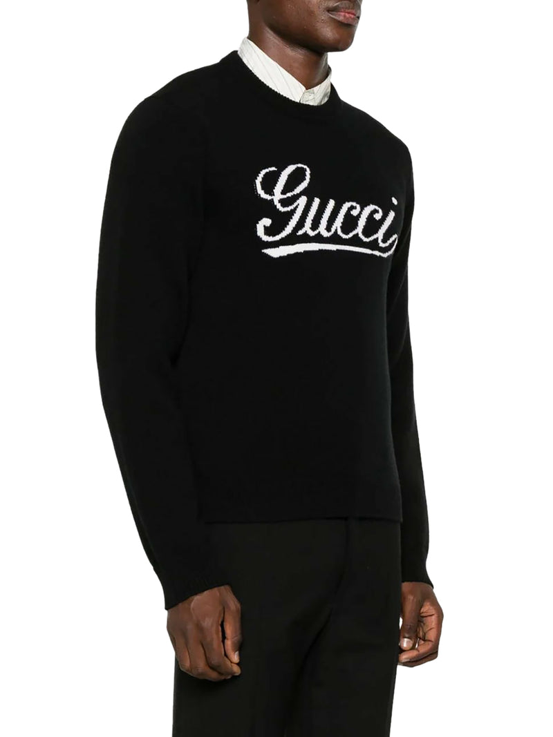 WOOL SWEATER WITH GUCCI INTARSIA