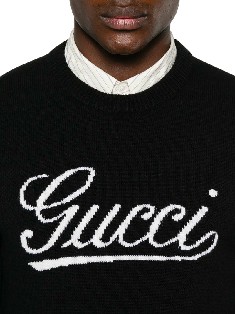 WOOL SWEATER WITH GUCCI INTARSIA