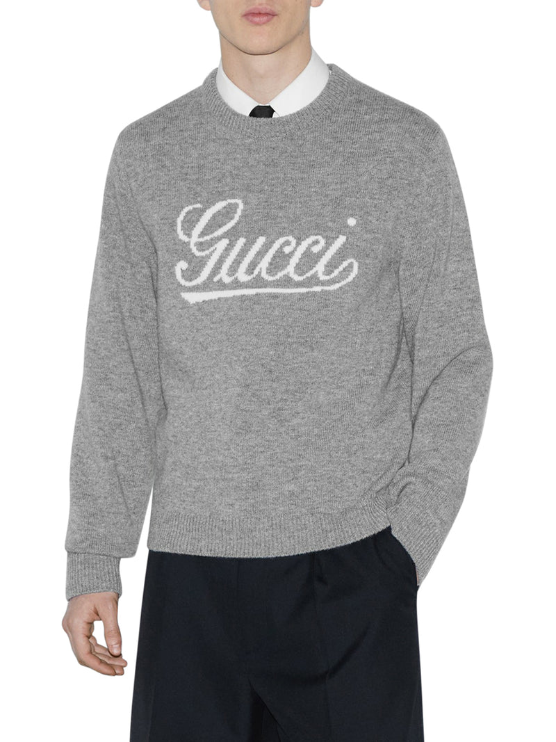 WOOL SWEATER WITH GUCCI INTARSIA