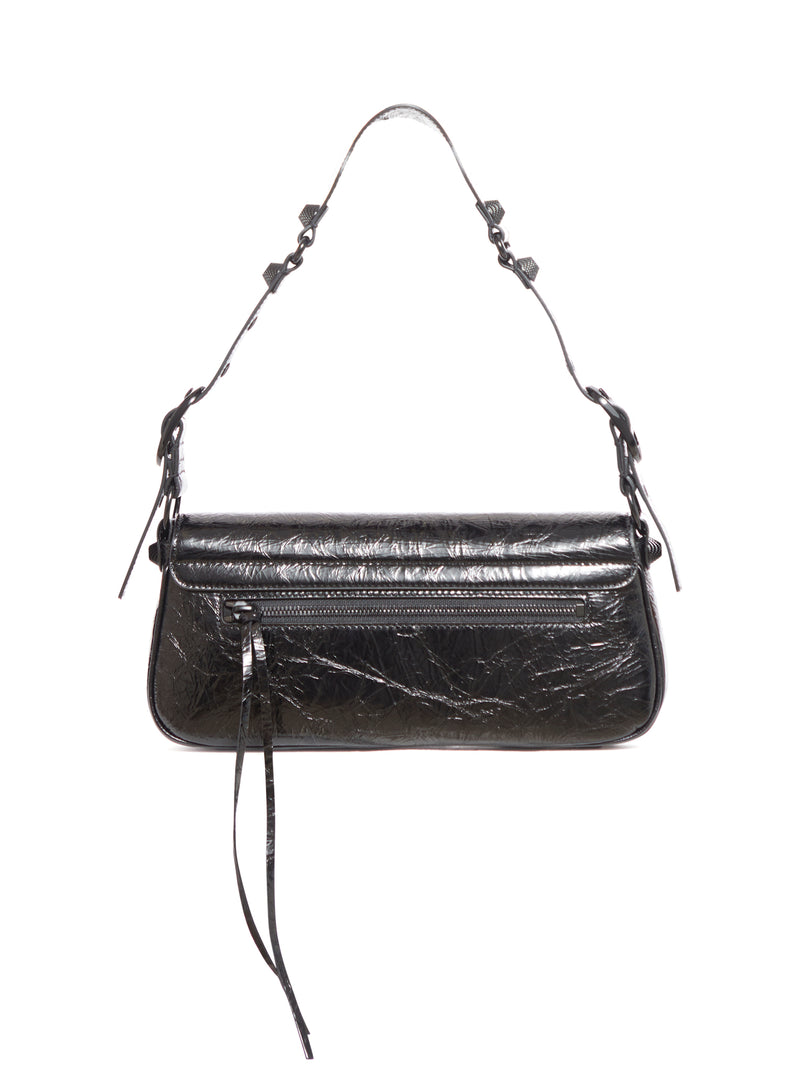 Le Cagole Sling small shoulder bag in black leather
