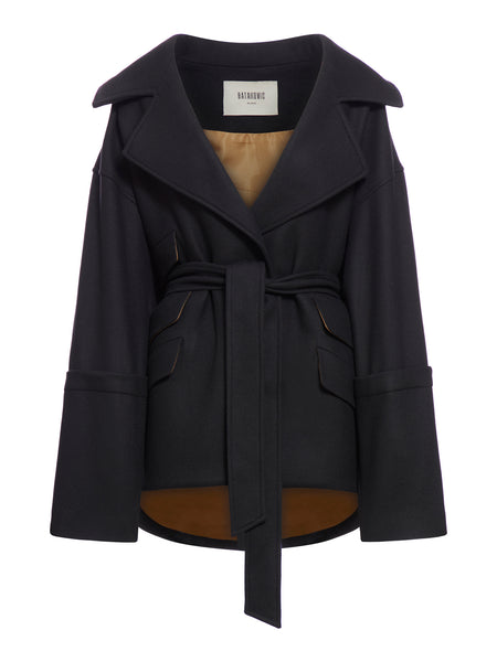 ASYMMETRIC COAT WITH BELT