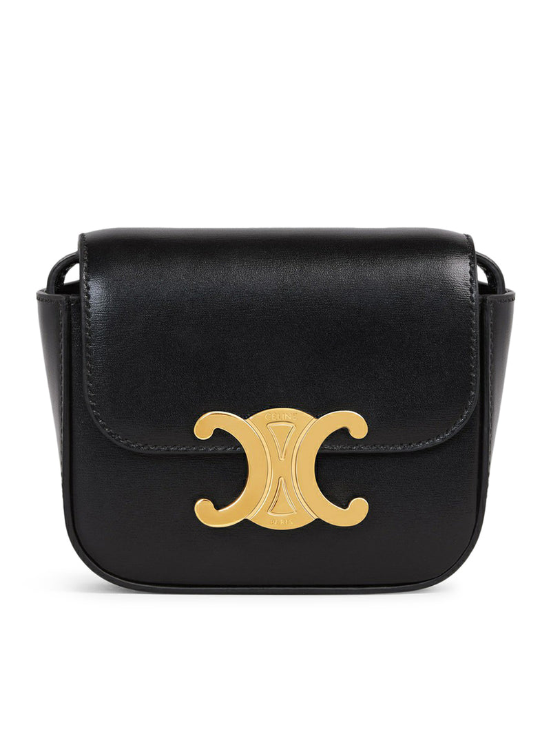 CLAUDE MINI BAG IN POLISHED CALF LEATHER BLACK