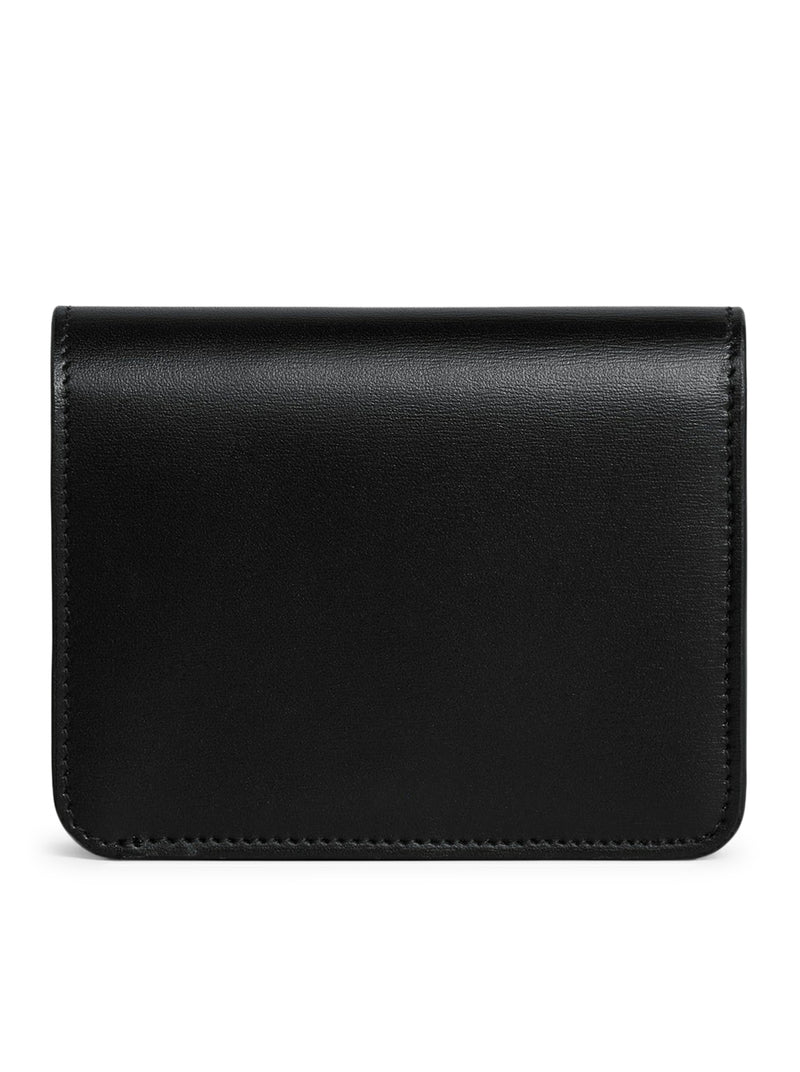 TRIOMPHE COMPACT WALLET IN POLISHED CALF LEATHER