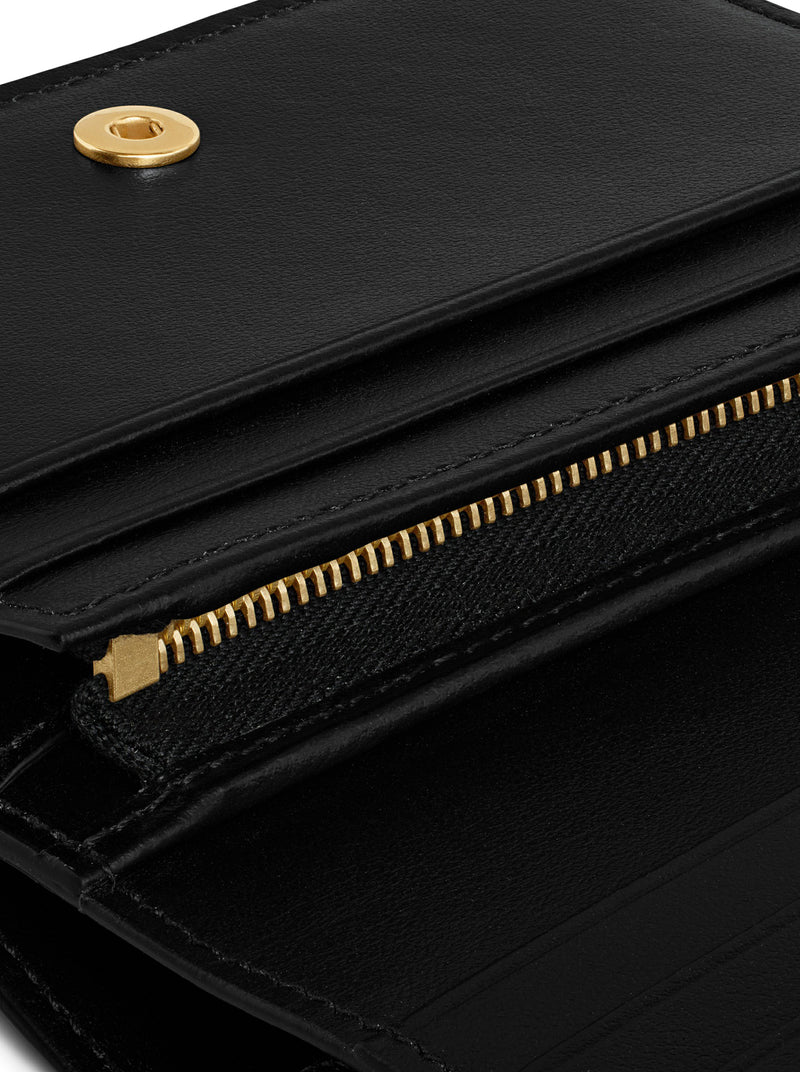 TRIOMPHE COMPACT WALLET IN POLISHED CALF LEATHER