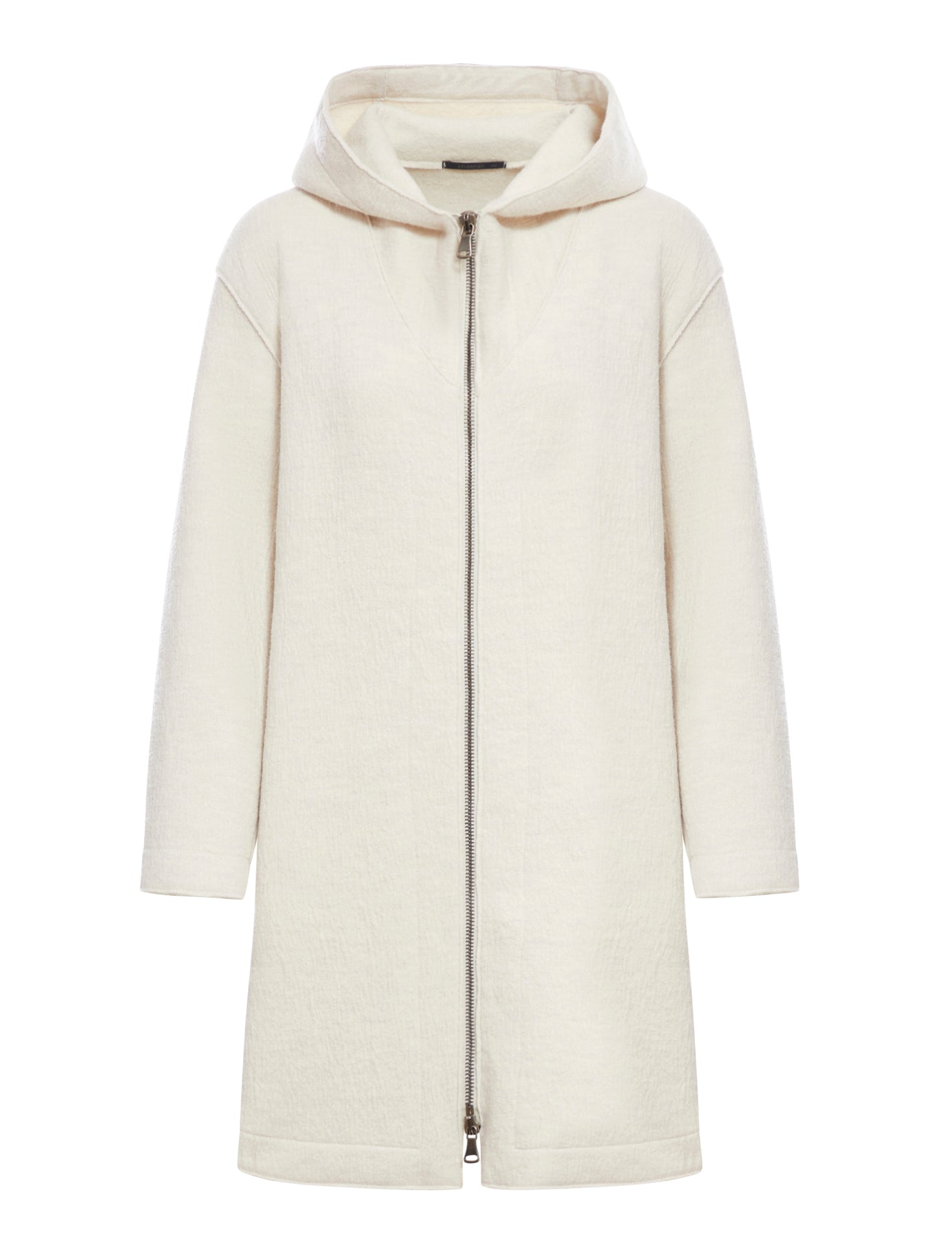 Comfort fit hooded jacket in boiled wool