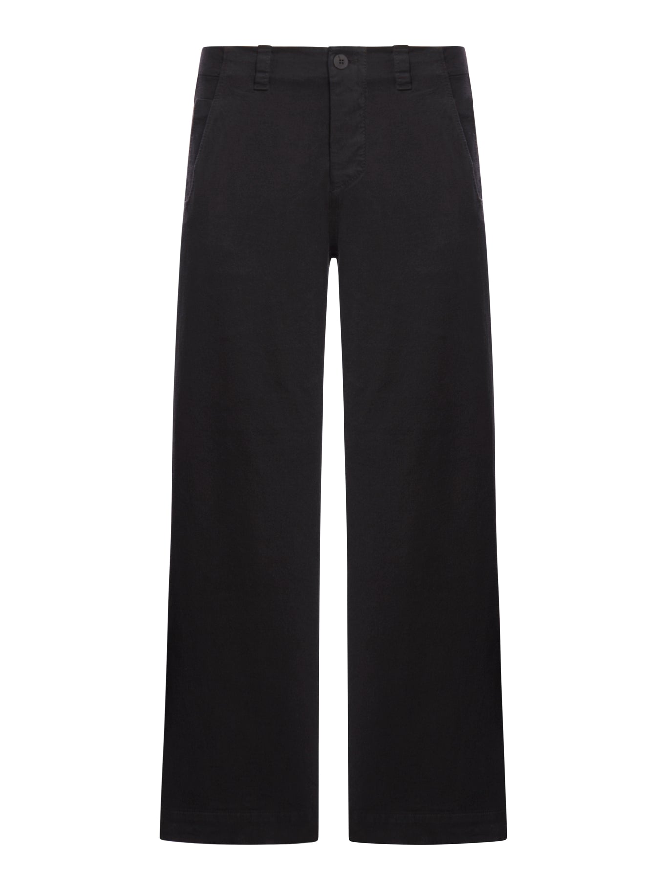 Oversized trousers in stretch cotton and wool