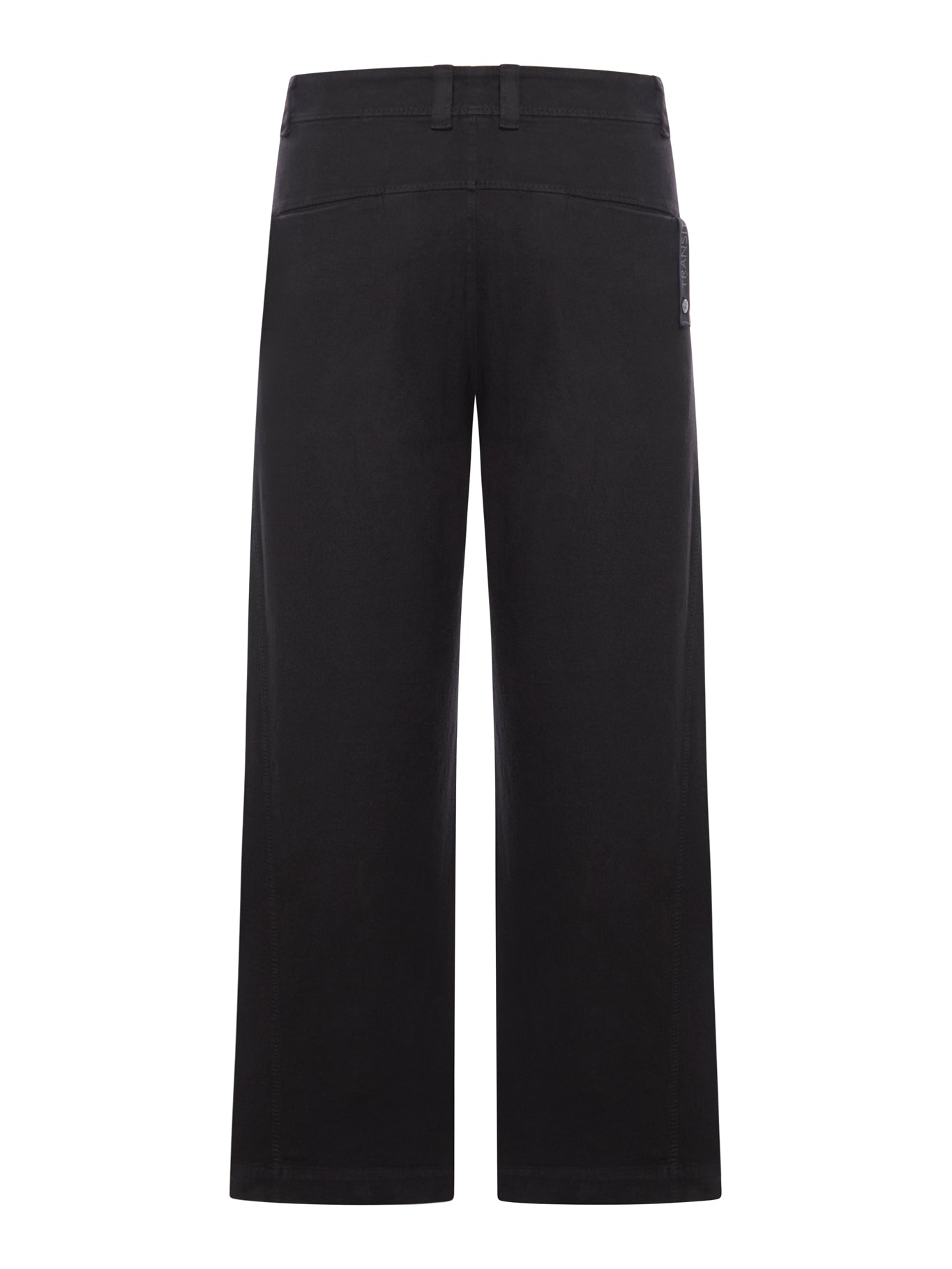 Oversized trousers in stretch cotton and wool