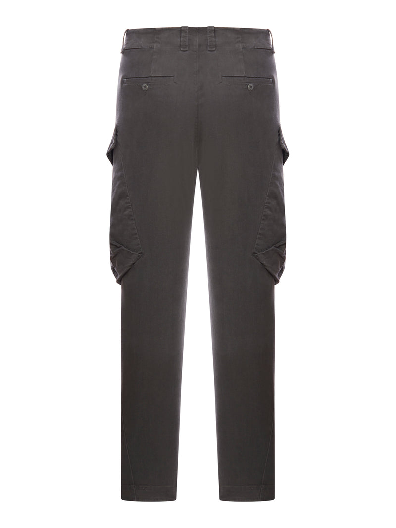 Regular fit cargo trousers in tencell and modal stretch frosted