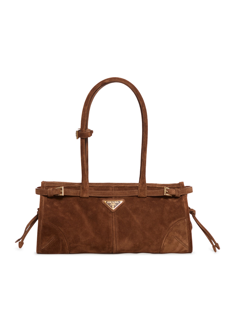 Medium handbag in suede