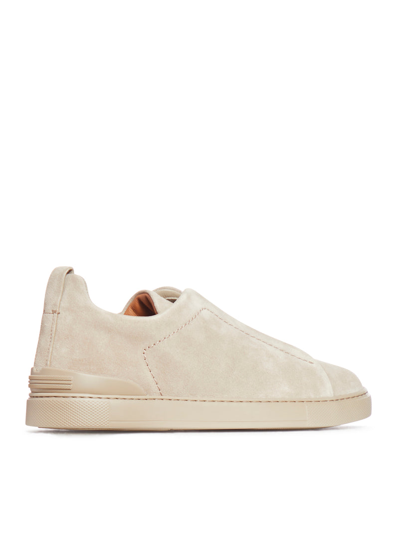 Triple Stitch Zegna Suede Sneakers