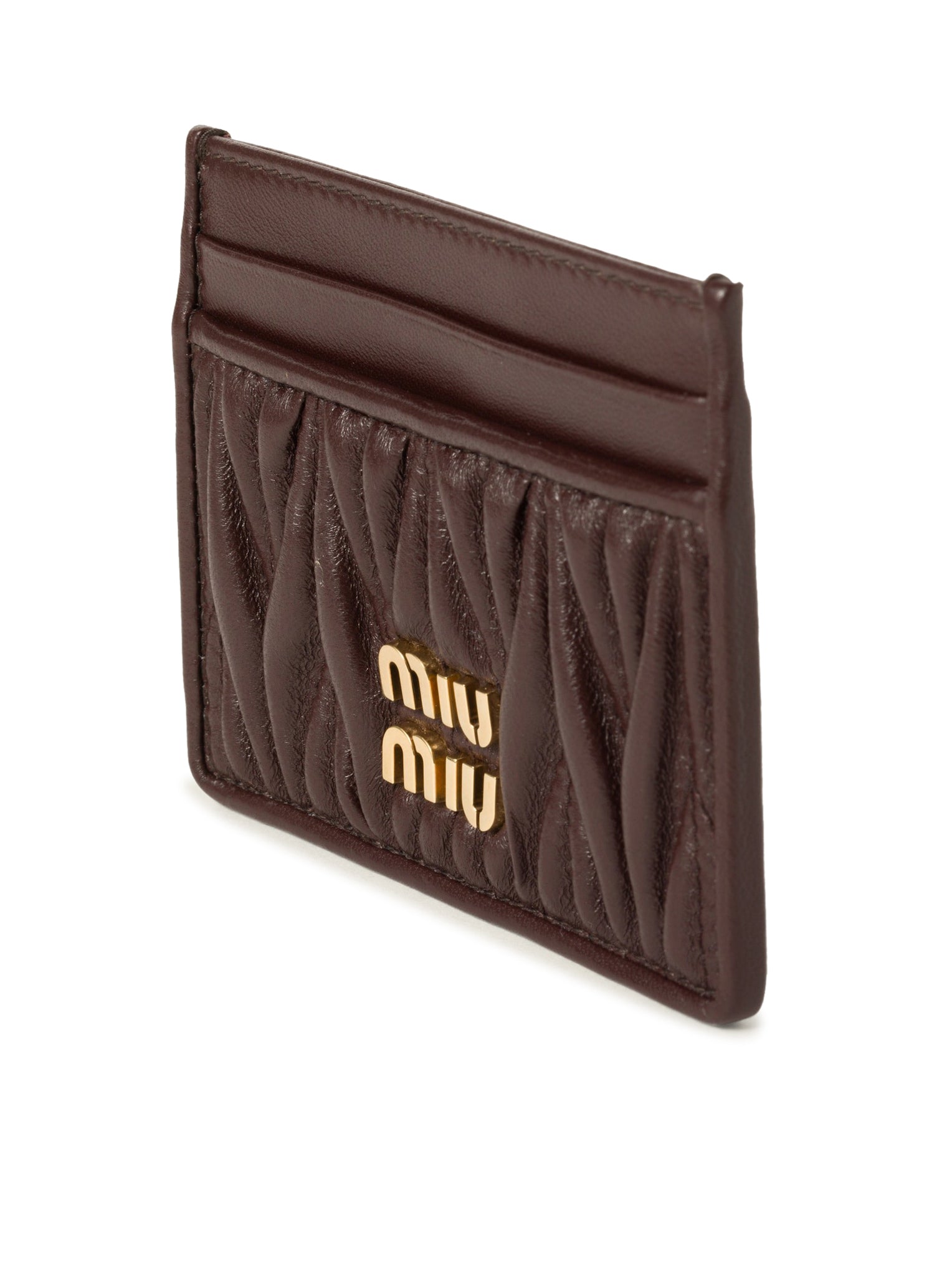 Card holder in quilted nappa