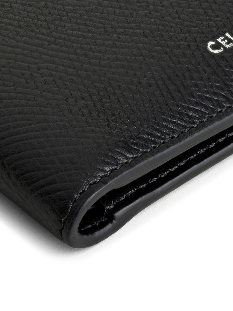 BI-FOLD WALLET IN GRAINED CALFSKIN BLACK