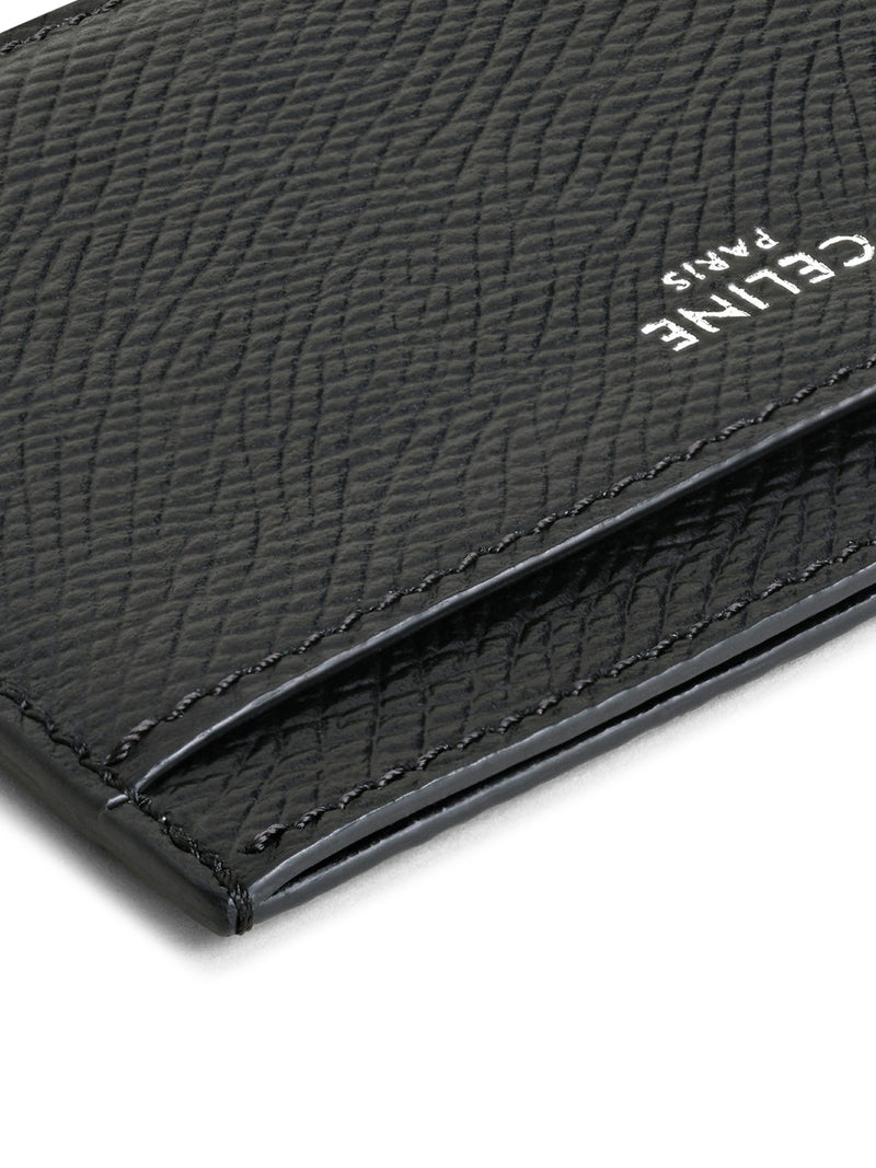 CARD HOLDER IN GRAINED CALFSKIN BLACK