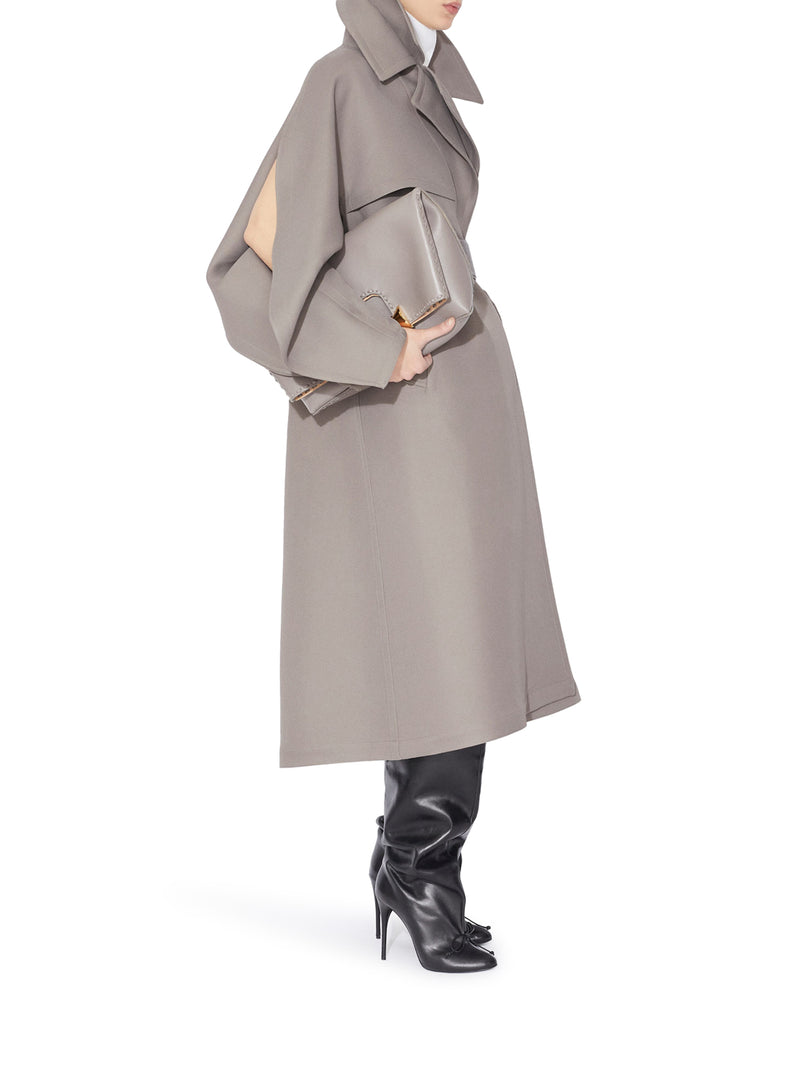 WOOL AND VISCOSE TRENCH