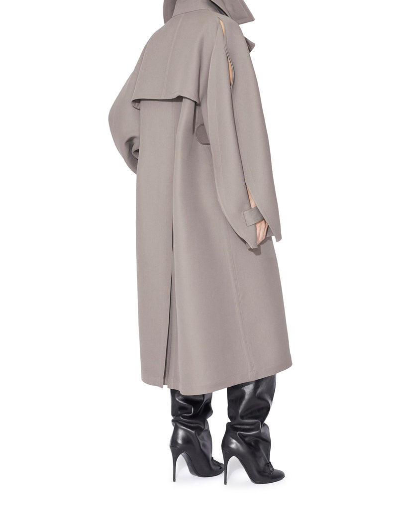 WOOL AND VISCOSE TRENCH