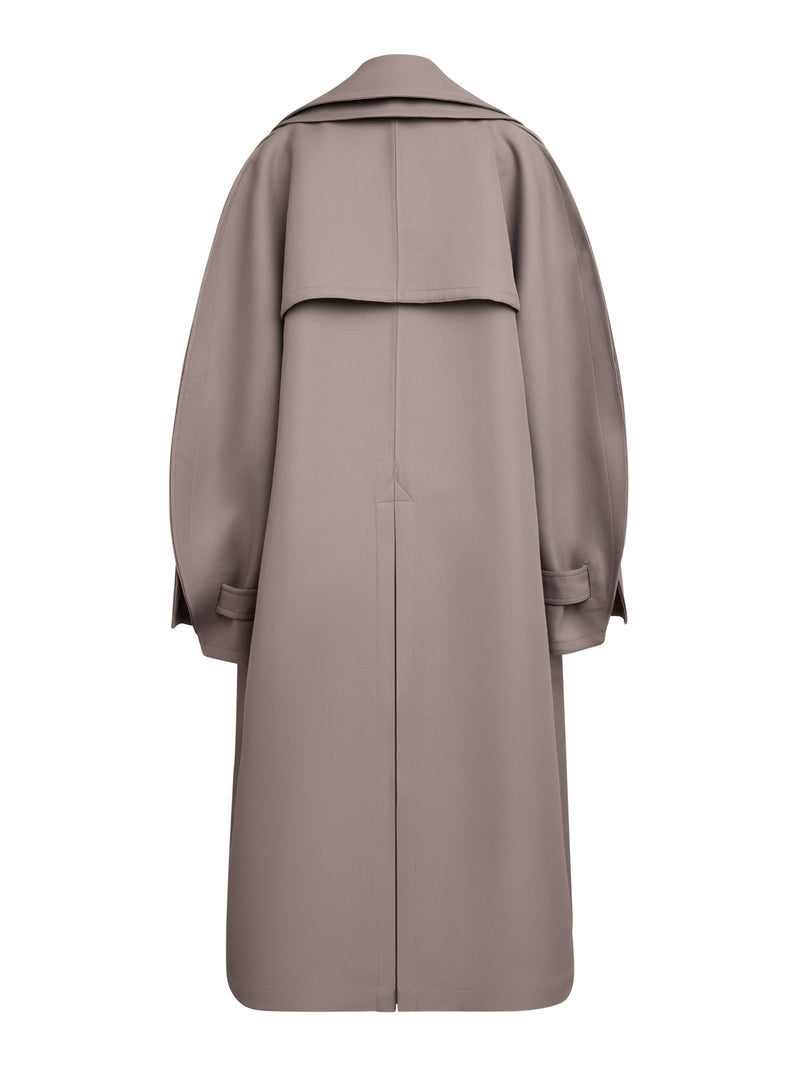 WOOL AND VISCOSE TRENCH