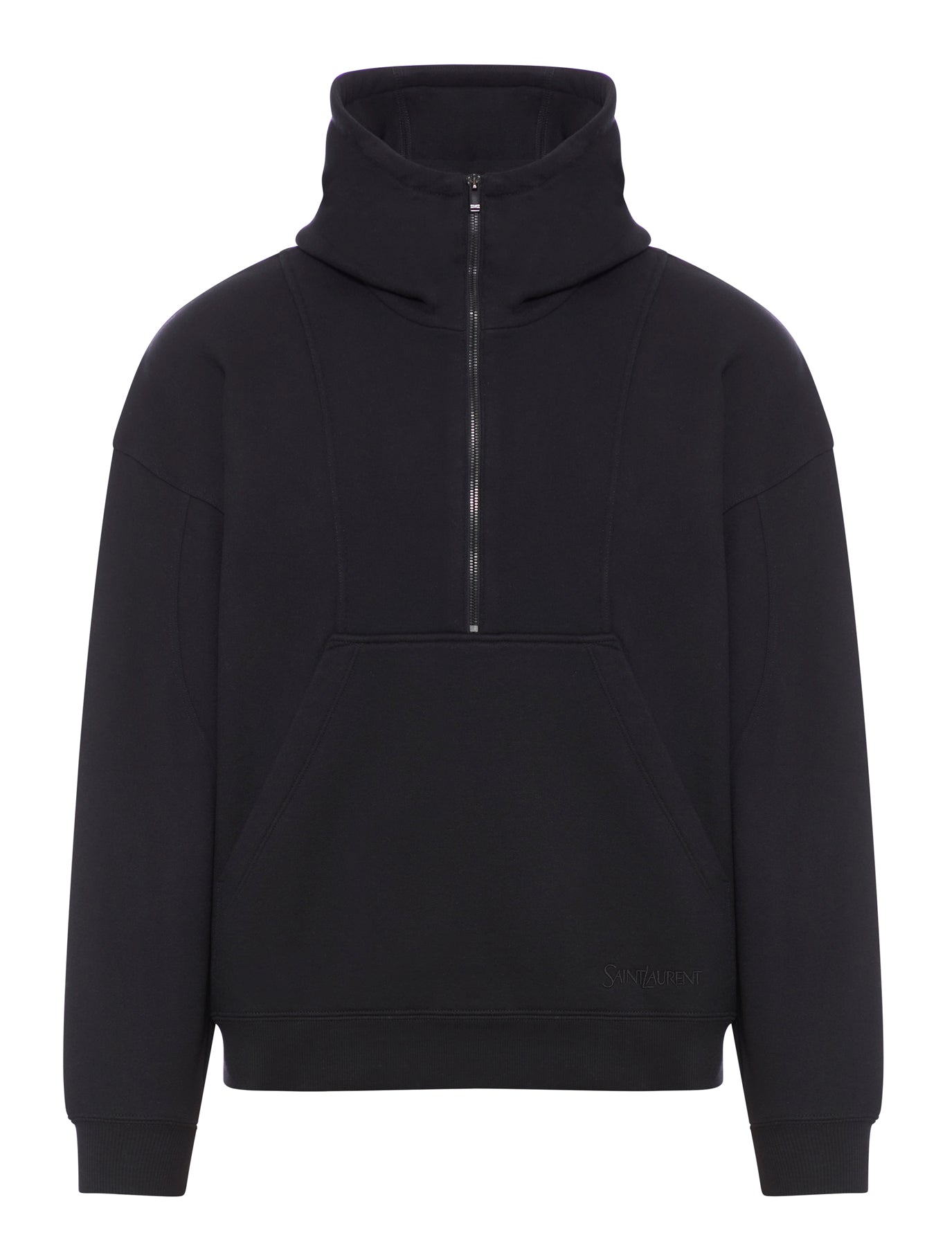 SAINT LAURENT HOODIE WITH HALF ZIP