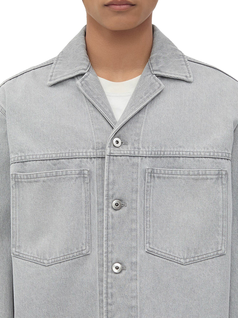 Light Grey Wash Denim Shirt