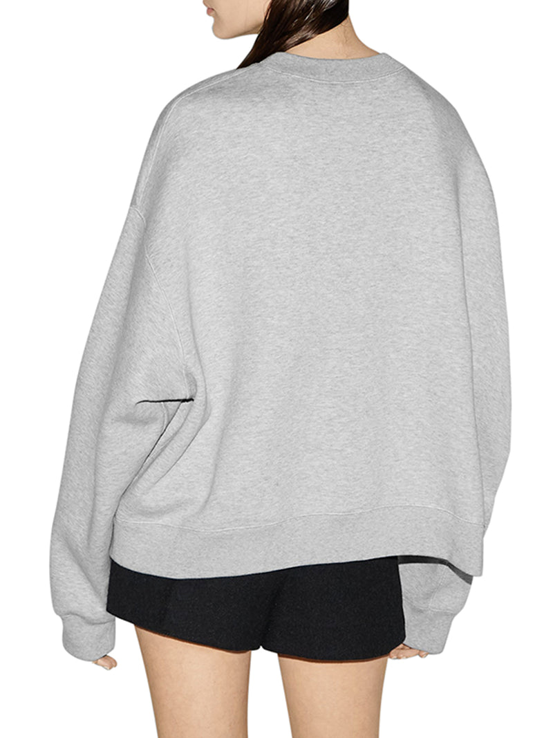 EMBOSSED COTTON JERSEY SWEATSHIRT