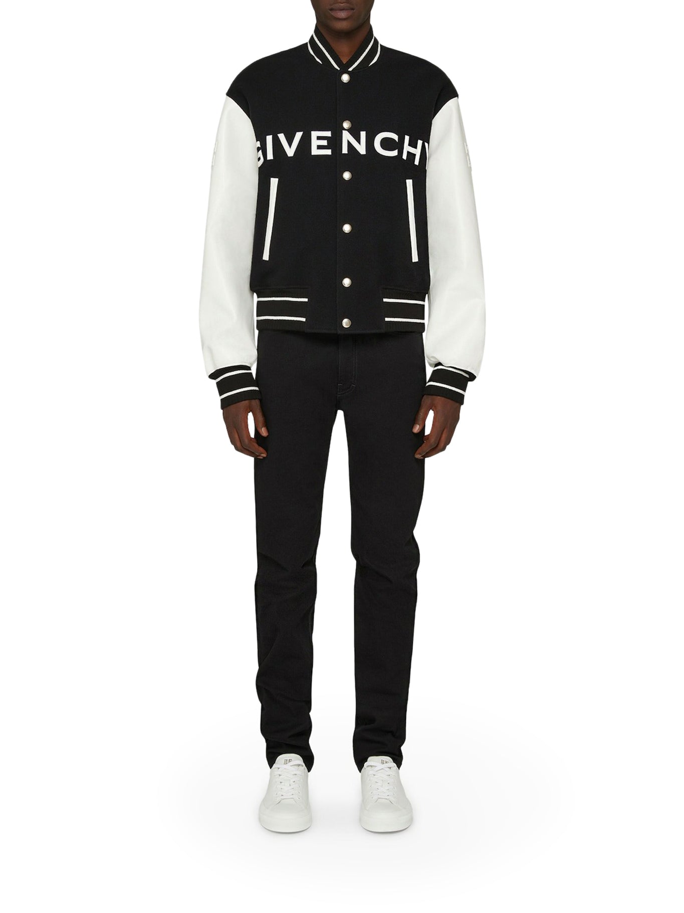 GIVENCHY bomber jacket in wool and leather