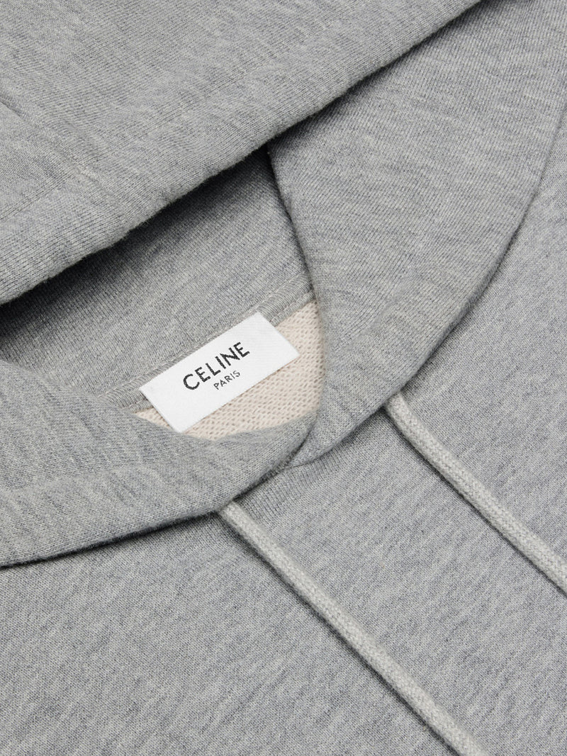 CELINE LOOSE COTTON FLEECE HOODIE