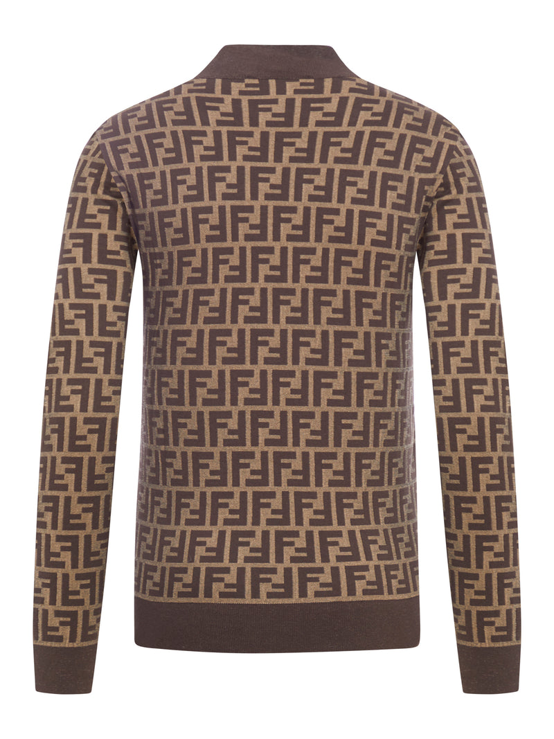 Brown FF cotton sweater