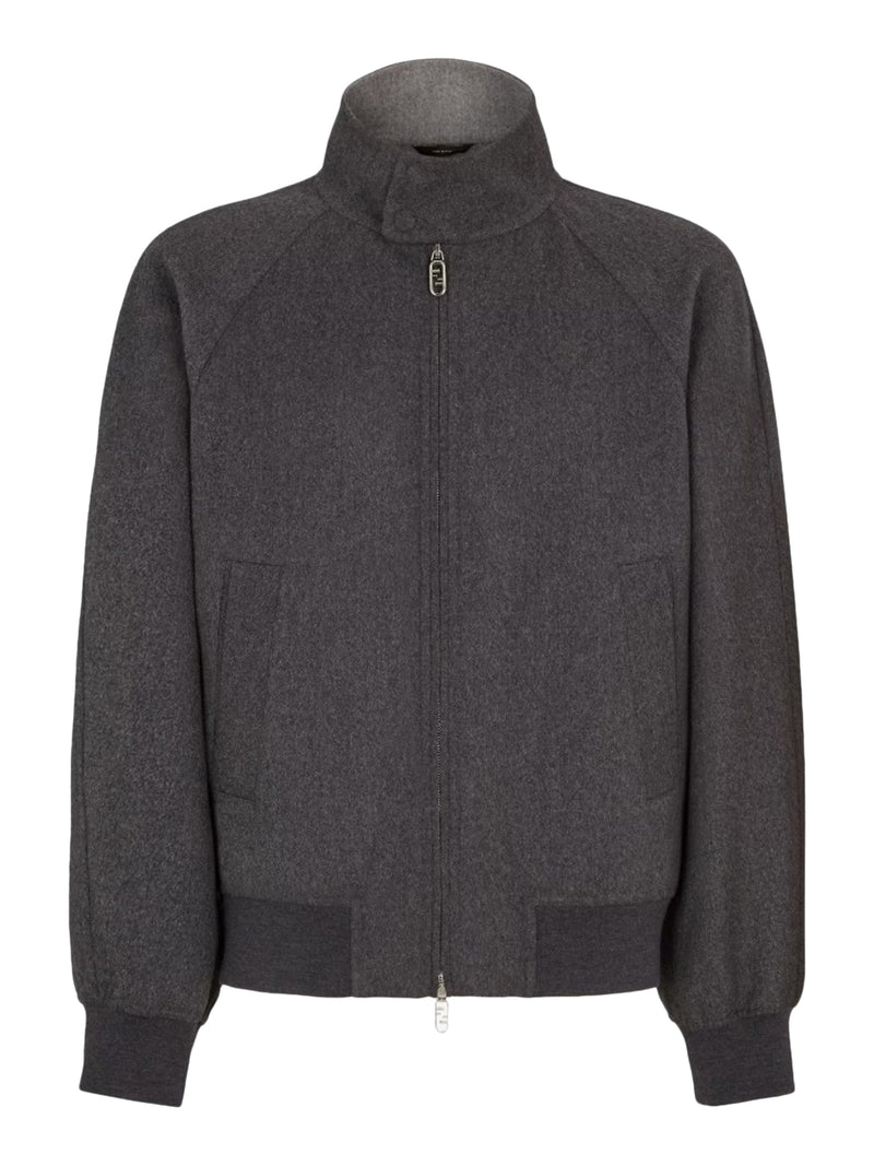 Grey Cashmere Bomber