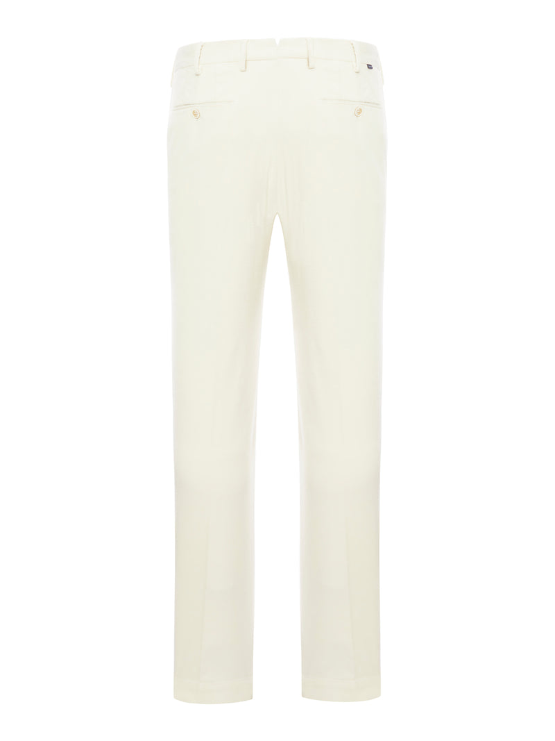 COTTON TROUSERS WITH PLEATS