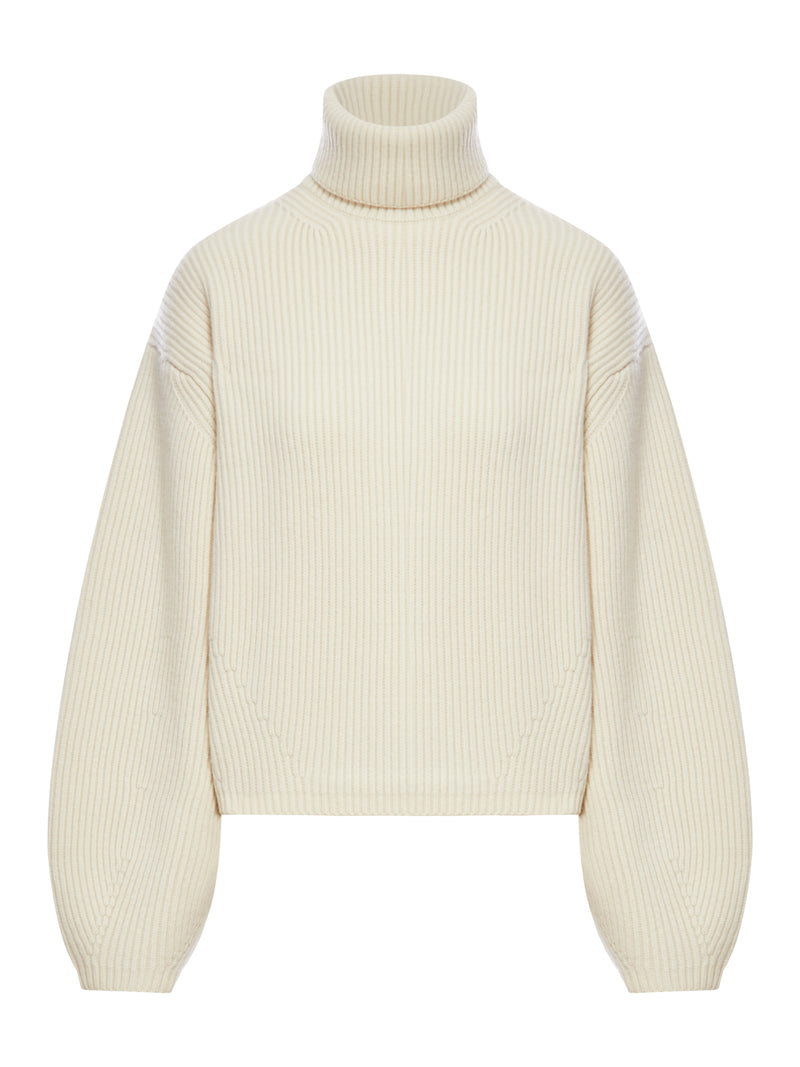 RIBBED TURTLENECK SWEATER