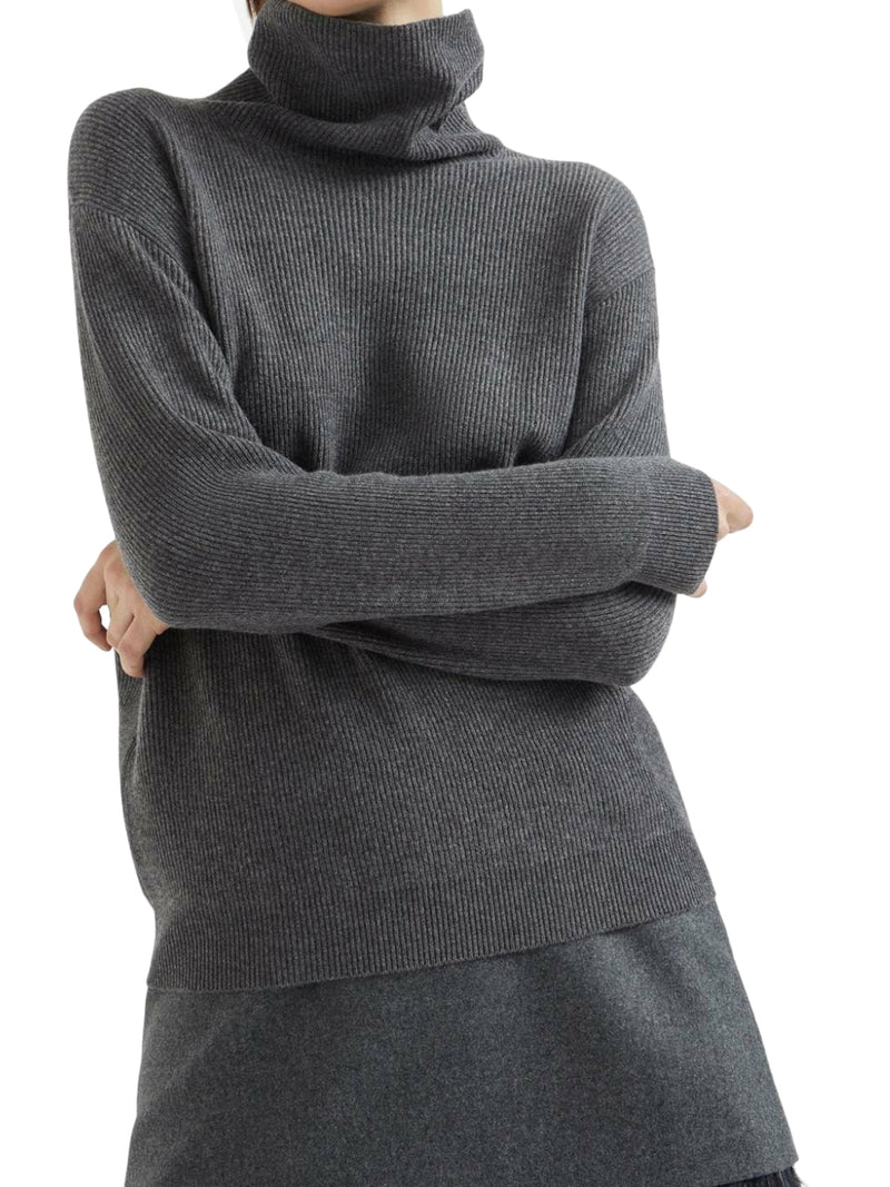 Roll-neck cashmere jumper