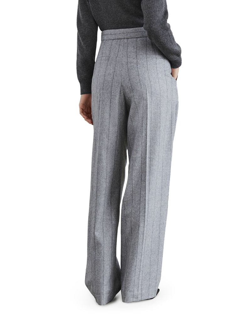 Pleat-detailing straight-leg trousers