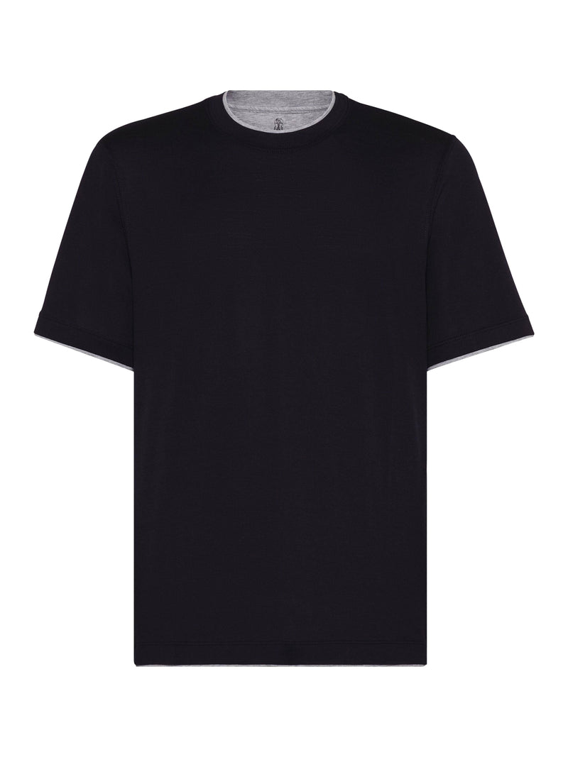 JERSEY T-SHIRT WITH CONTRASTING PROFILES