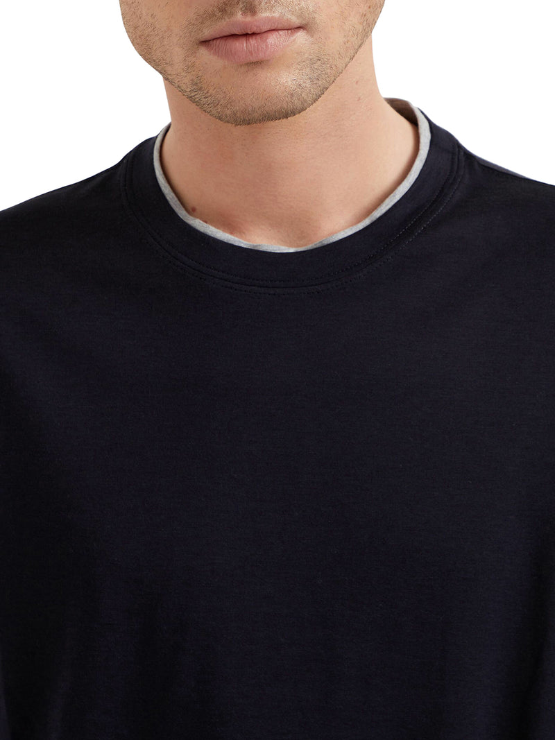 JERSEY T-SHIRT WITH CONTRASTING PROFILES